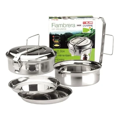 Imagen de Ibili Fiambrera con Platos INOX 18 CMS, Stainless Steel, Multicolour