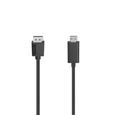 Imagen de Adaptador Hama 00200712, De conector DisplayPort a HDMI, 1.5 m, Negro