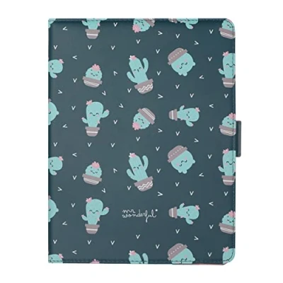 Imagen de Funda tablet Wondee Mr Wonderful Universal Cactus, 10.2&quot;, Antideslizante, Soporte giratorio