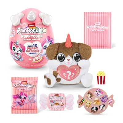 Imagen de Rainbocorns Puppycorn Scent Surprise, Brown Dalmatian, by ZURU Surprise Unboxing Soft Toy, Scented Puppy Plush for Girls (Brown Dalmatian)