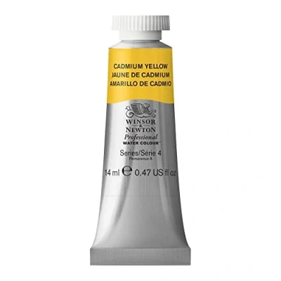 Imagen de Winsor &amp; Newton Acuarela Profesional Pintura De Acuarela, Alta Luminosidad, Resistente a la Luz, Calidad Archivo, Tubo 14 ML, Color Amarillo Cadmio