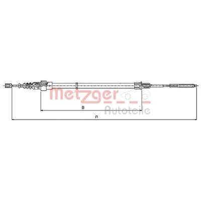Imagen de METZGER 10.7137 Cable de Freno Mano Atrás izquierda, derecha, izquierda 1641/1132 Discos COFLE SEAT: Ibiza 2, Córdoba I Berlina, 3