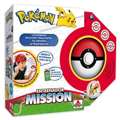 Imagen de Borras Pokémon Mission Juego de Mesa Interactivo, Conviertete en Entrenador y Atrápalos a Todos. Entrenador, Aprende Datos Divertidos tús Pokémones Favoritos (19442)