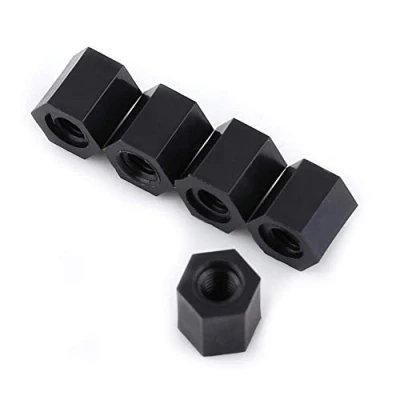 Imagen de 100 Unids M3 Rosca Hembra Nylon Hexagonal Separador Pilar Negro(M3*8)