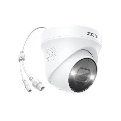 Imagen de ZOSI 3K 5MP Cámara Adicional PoE IP Seguridad Exterior con Visión Nocturna, Detección de Persona, Funciona Kit Videovigilancia