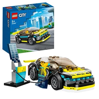 Imagen de LEGO City Deportivo Eléctrico, Coche de Juguete con Minifigura Piloto, Jugar a Las Carreras, Regalo para Niños y Niñas 5 Años o Más 60383