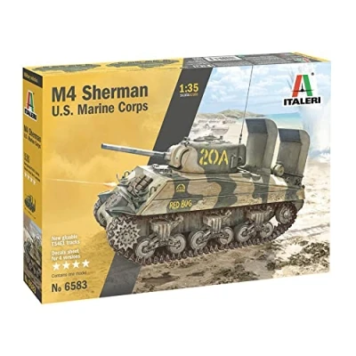 Imagen de ITALERI M4A2 EE. UU. Tanques Sherman US Marine Cuerpo 1/35, Color Verde (IT3638)