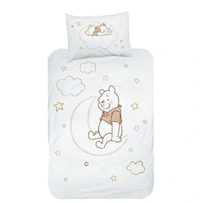 Imagen de MTOnlinehandel Winnie the Pooh Juego de funda nórdica y almohada (1 40 x 60 cm 1 100 135 cm), diseño