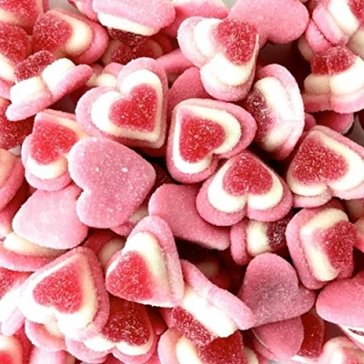 Imagen de Goma corazón rosa tricolor Fini 1 kg