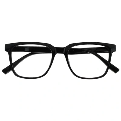 Imagen de OPULIZE LEO Gafas de Lectura Montura Rectangular Grande Negro Hombre Mujer Bisagras Muelle R55 1 +2.00