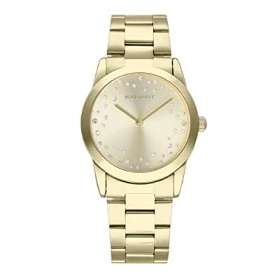 Imagen de Radiant Colección Fiji Reloj analógico de Cuarzo. Pulsera para Mujer. Brazalete con Esfera Dorada y Correa Acero Inoxidable. Tamaño 36mm. 3ATM.
