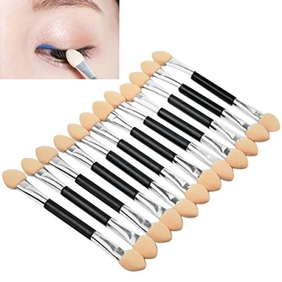 Imagen de 12 pcs maquillaje sombra de ojos Aplicador esponja doble cara cepillo