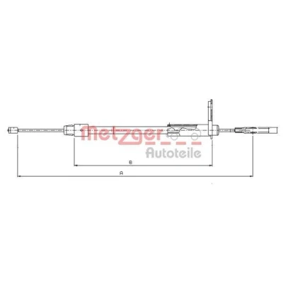 Imagen de METZGER 10.9326 Cable de Freno Mano Atrás izquierda, izquierda 1038/520 Discos COFLE MERCEDES BENZ: Vaneo