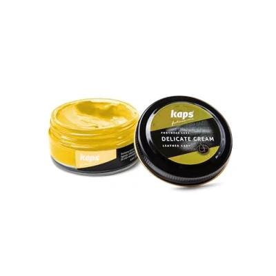 Imagen de Kaps Crema para El Cuidado del Calzado, Intensivo Y Nutritivo Cuero, Delicate, 70 Colores (107 amarillo)