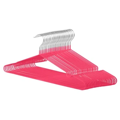 Imagen de COM FORT HOUSE Percha Metal Color Fucsia Antideslizantes y Resistentes Perchas para Ropa Ideal Chaquetas, Pantalones o Blusas 24 Unidades