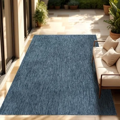 Imagen de Paco Home Alfombra Exterior Interior Balcón Terraza Cocina Monocolor Jaspeado, tamaño:200x280 cm, Color:Pink