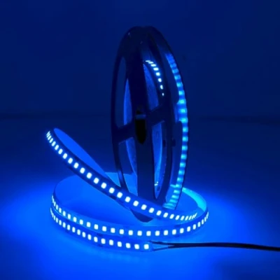 Imagen de Jandei Tira Luces LED 24V 15W 840 Leds, SMD2835, Adhesiva y Flexible. IP20 para Uso en Interiores. Ancho 10mm Bobina 5 mts (Luz Azul)