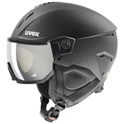 Imagen de uvex instinct visor, casco de esquí robusto unisex, con visera, ajuste talla individualizado, black matt, 56 58 cm