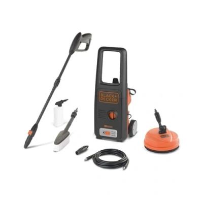 Imagen de BLACK+DECKER Hidrolimpiadora de Alta Presión BXPW1500PE con Patio Cleaner y Cepillo Fijo (1500 W, 120 Bar, 390 l/h)
