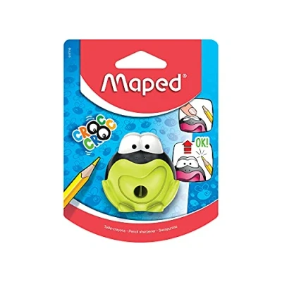Imagen de Maped Material Escolar Sacapuntas Croc Signal Depósito 1 Orificio para Afilar Aviso de Fin Afilado 3 Colores Diferentes