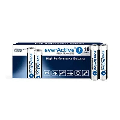 Imagen de everActive Lote de 200 Pilas AAA alcalinas Micro LR03 R03 1,5 V, máxima Potencia, 10 años duración, Unidades