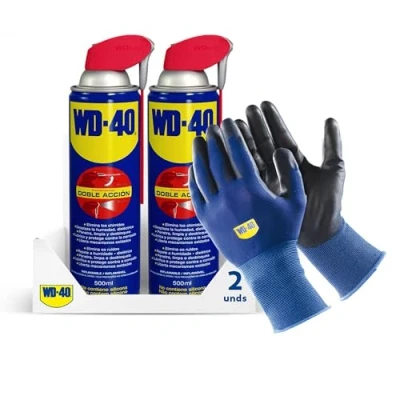 Imagen de Wd 40 Lubricante Wd40 Doble Acción 500 ml Pack 2 Unidades y Paño Incluido
