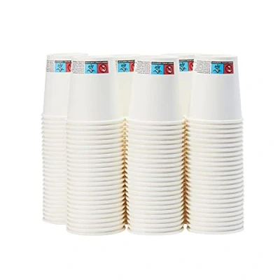 Imagen de Amazon Basics Vaso de papel para bebidas calientes, 207 ml, 150 unidades, Blanco