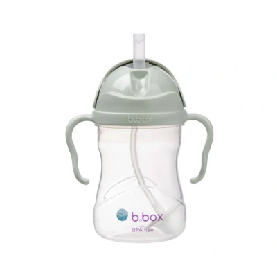 Imagen de b.box Vaso con paja pesada Beba desde cualquier ángulo, antifugas, antiderrames, fácil de manejar. Libre BPA, apto Para lavavajillas. bebés 6 meses o más (granada rosa,