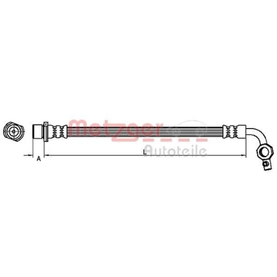Imagen de METZGER 4110101 Latiguillos de Freno 270 TOYOTA: RAV4 I SUV, II SUV