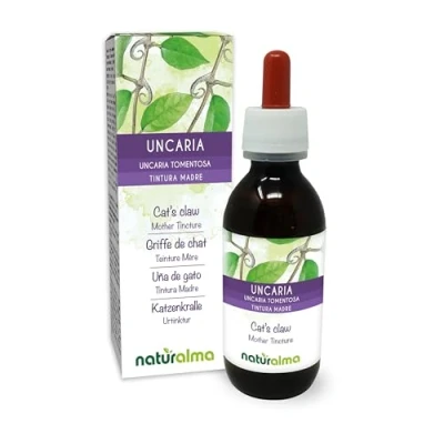 Imagen de Uña de gato (Uncaria tomentosa) cortezas Tintura Madre sin alcohol Naturalma Extracto líquido gotas 120 ml Complemento alimenticio Vegano
