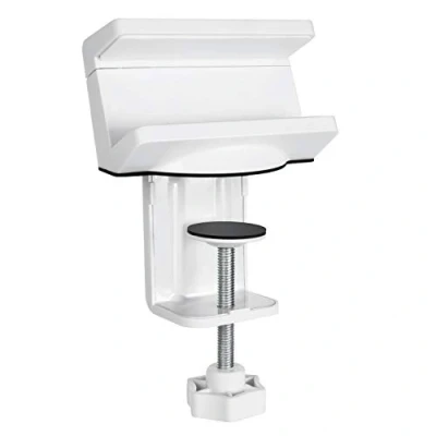 Imagen de Soporte de escritorio para una regleta Maclean Brackets MC 808 blanco, organizador cables