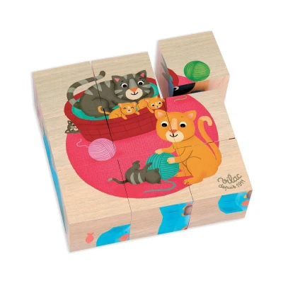Imagen de Cubos Madera Animales