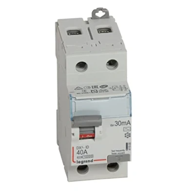 Imagen de Legrand 411505E, Interruptor Diferencial, 2P, 40 A, sensibilidad de 30mA, clase AC, DX3, Blanco