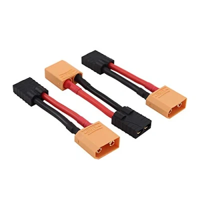 Imagen de OliRC 3piezas Macho XT90 a Hembra TRX Traxxas Conector Adaptador Cable 12 awg 5 cm Cable(C49 3)