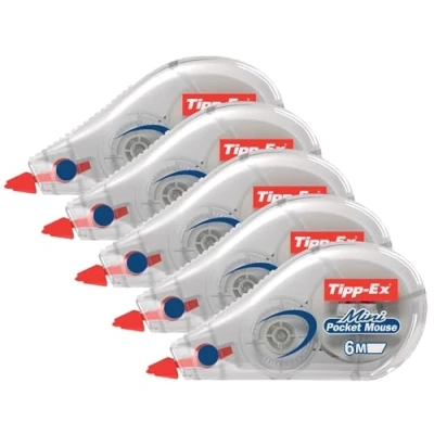 Imagen de Tipp Ex 5 unidades de cinta correctora Mini Pocket Mouse mm x m