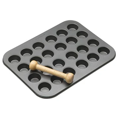 Imagen de MasterClass KitchenCraft Molde para Canapés y Rodillo de Acero al Carbono Antiadherente Libre BPA 24 Huecos 35 x 27 cm 4 2