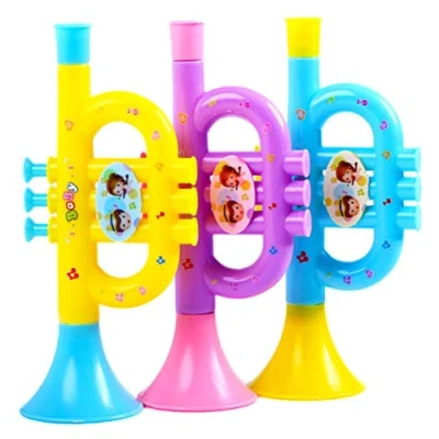Imagen de JTLB Trompeta de Payaso Infantil plástico, Juguete Instrumento Viento para Aprender y Practicar Instrumentos Musicales niños