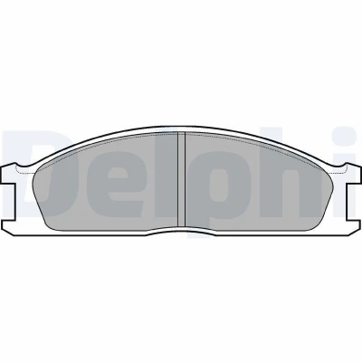 Imagen de DELPHI LP726 Juego de pastillas freno no preparado para indicador desgaste sin chapa antichirridos accesorios NISSAN: Navara Pick up