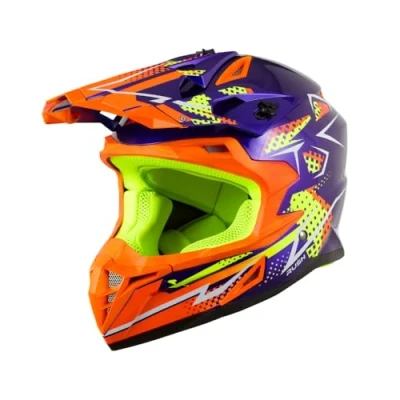 Imagen de KSK RUSHBO003 Cascos de motocross Azul, naranja L, 59 60 cm ECE 22.06