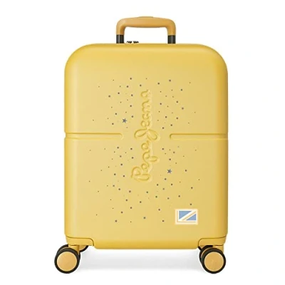 Imagen de Pepe Jeans Jane Maleta de cabina Amarillo 40x55x20 cms Rígida ABS Cierre TSA integrado 37L 3,22 kgs 4 Ruedas dobles Equipaje Mano