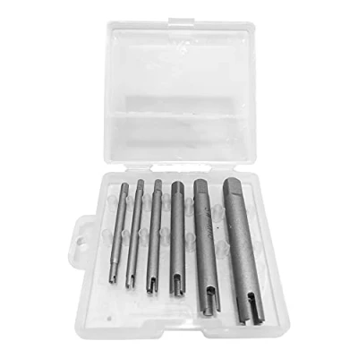Imagen de Extractor de grifos cabeza rota acero Juego extractores tornillo pelado(6 sets)