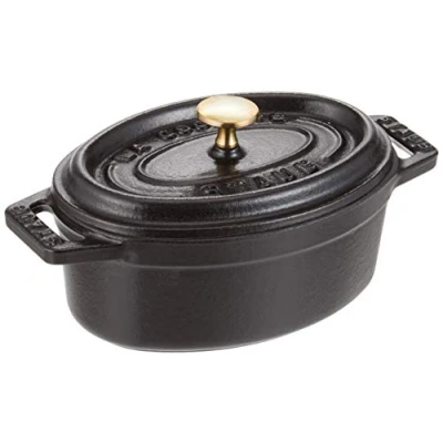Imagen de Staub Cocotte Ovalada, Hierro Fundido, Negro, 11 cm