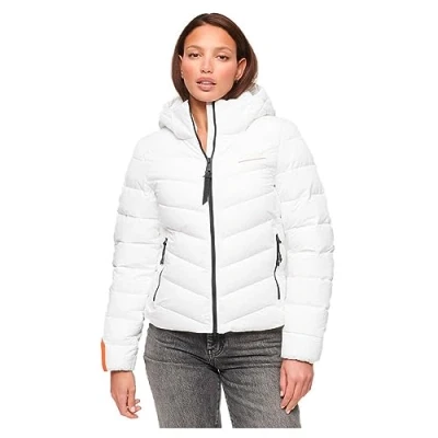 Imagen de Superdry COAT HOODED MICROFIBRE PADDED JKT Optic 6 MUJER