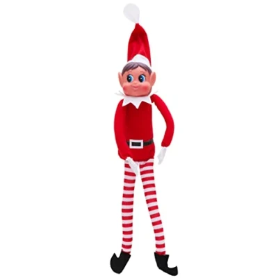 Imagen de Toyland® Elves Behavin Badly 12 Pulgadas Girl Elf Bend &amp; Pose Juguete Suave con piernas largas, Cuerpo y Cabeza de Vinilo Juguetes novedosos Navidad