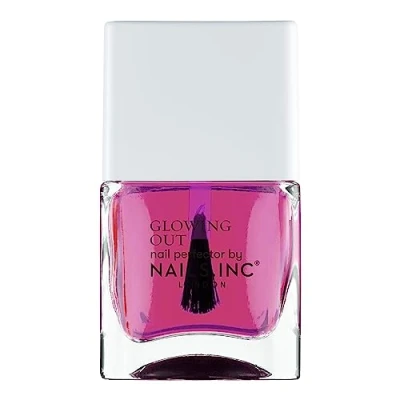 Imagen de Nails Inc GLOWING MY WAY verschönernder Nagellack Natürlicher Glow im Pink Ton Schimmerndes, spiegelndes Finish Langanhaltend &amp; Tierversuchsfrei Perfekte Maniküre, Fench Manicure Effekt