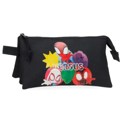 Imagen de Joumma Marvel Versus Spidey Estuche Triple Negro 22x12x5 cms Poliéster 1,32L