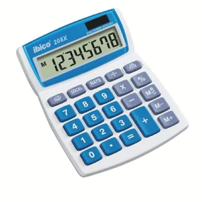 Imagen de Ibico Rexel IB410147 Calculadora sobremesa, blanco y azul