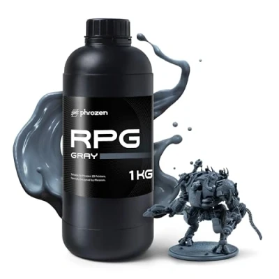 Imagen de Phrozen RPG Resin Resina para Impresoras 3D SLA/DLP/LCD Fotopolímero Estándar de 405nm Alta Flexibilidad y Precisión en Detalles Ideal Modelos Juegos Gris (1kg)