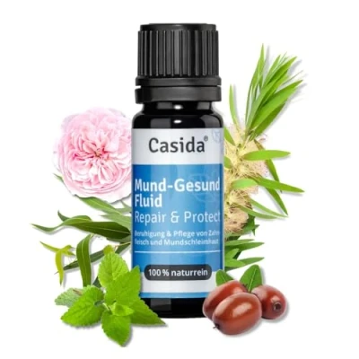 Imagen de Casida® fluido para el Cuidado Bucal Repair &amp; Protect vegetal la inflamación de las encías, periodontitis, aftas calidad farmacia 10 ml