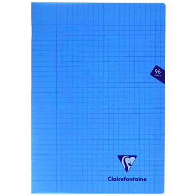 Imagen de Clairefontaine 293161AMZC Lot de 2 Cahiers Agrafés Mimesys A4 21x29,7 cm 96 Pages Grands Carreaux Papier Blanc 90 g Couverture Polypro Couleur Aléatoire